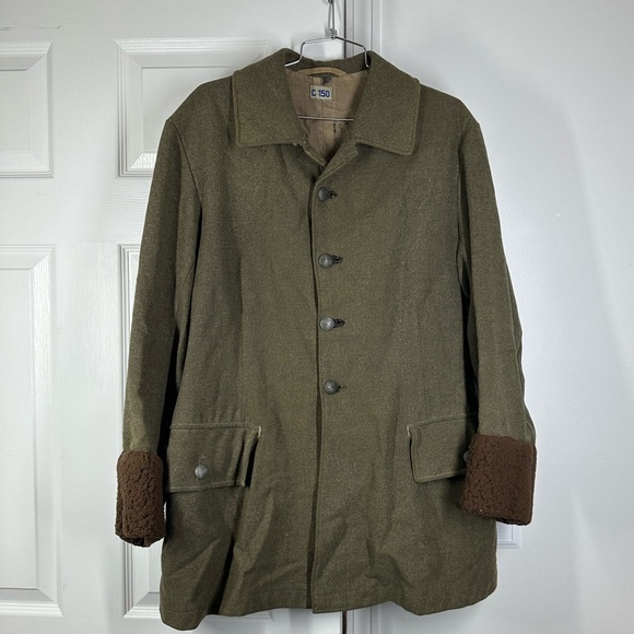 Vintage Military Jacket Medium / Larger Wool - Picture 8 of 11